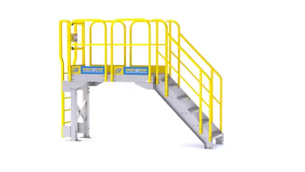 Rotating metal stair